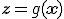 \mathbf{z} = g(\mathbf{x})