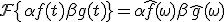 \mathcal{F}\{\alpha f(t) + \beta g(t)\} = \alpha \hat{f}(\omega) + \beta \hat{g}(\omega)
