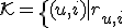 \mathcal{K} = \{{(u,i) \mid r_{u,i}