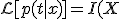 \mathcal{L}[p(t|x)] = I(X;T) - \beta I(T;Y),