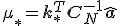 \mu_* = \mathbf{k}_*^T \mathbf{C}_N^{-1} \mathbf{\hat{a}}