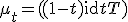\mu_t = ((1-t)\text{id} + t T)_\# \mu_0