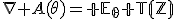 \nabla A(\theta)=\mathbb E_\theta T(Z)