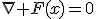 \nabla F(x)=0