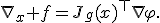 \nabla_x f=J_g(x)^\top\nabla\varphi.