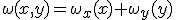 \omega(x,y)=\omega_x(x)+\omega_y(y)