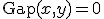 \operatorname{Gap}(x,y)=0