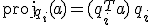\operatorname{proj}_{q_i}(a) = (q_i^T a)\, q_i