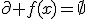 \partial f(x)=\emptyset