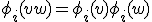 \phi_i(v + w) = \phi_i(v) + \phi_i(w)
