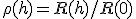 \rho(h)=R(h)/R(0)