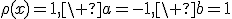 \rho(x)=1,\ a=-1,\ b=1