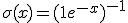 \sigma(x) = (1 + e^{-x})^{-1}