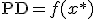 \text{PD} = f(x^*)