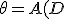 
\theta=A(D;\xi).
