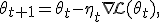 \theta_{t+1}=\theta_t-\eta_t\nabla\mathcal{L}(\theta_t),