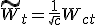 \tilde W_t = \frac{1}{\sqrt{c}} W_{ct}