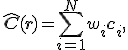 
\widehat{\mathbf{C}}(\mathbf{r})=
\sum_{i=1}^{N}w_i\mathbf{c}_i,
