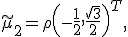 \widetilde\mu_2=\rho\left(-\frac{1}{2},\frac{\sqrt{3}}{2}\right)^T,