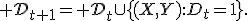 {\cal D}_{t+1}={\cal D}_t\cup\{(X,Y):D_t=1\}.
