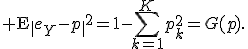 {\rm E}\|e_Y-p\|^2=1-\sum_{k=1}^{K}p_k^2=G(p).