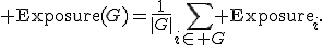 {\rm Exposure}(G)=\frac{1}{|G|}\sum_{i\in G}{\rm Exposure}_i.