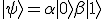 |\psi\rangle = \alpha|0\rangle + \beta|1\rangle