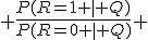  \frac{P(R=1 \mid Q)}{P(R=0 \mid Q)} 
