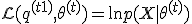  \mathcal{L}(q^{(t+1)}, \theta^{(t)}) = \ln p(X \mid \theta^{(t)}) 