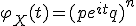  \varphi_X(t) = (p e^{it} + q)^n 
