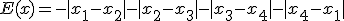  E(x) = -|x_1 - x_2| - |x_2 - x_3| - |x_3 - x_4| - |x_4 - x_1|