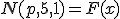  N(p , 5, 1) = F(x)