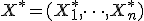  X^* = (X_1^*, \dots, X_n^*) 