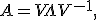 A = V \Lambda V^{-1},