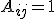 A_{ij}=1