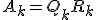 A_k = Q_k R_k