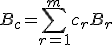 B_c=\sum_{r=1}^{m}c_rB_r