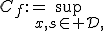 C_f:=\sup_{x,s\in{\cal D},\;0<\gamma\leq1}{2\over\gamma^2}\left[f(x+\gamma(s-x))-f(x)-\gamma\langle\nabla f(x),s-x\rangle\right].
