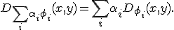 D_{\sum_i\alpha_i\phi_i}(x,y)=\sum_i\alpha_iD_{\phi_i}(x,y).