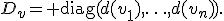 D_v={\rm diag}(d(v_1),\ldots,d(v_n)).