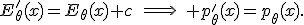 E'_\theta(x)=E_\theta(x)+c\quad\Longrightarrow\quad p'_\theta(x)=p_\theta(x).