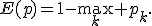 E(p)=1-\max_k p_k.