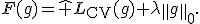 F(g)=\widehat L_{\mathrm{CV}}(g)+\lambda\left\|g\right\|_0.