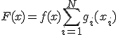 F(x) = f(x) + \sum_{i=1}^N g_i(x_i)