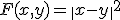 F(x,y)=\|x-y\|^2