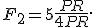 F_2 = 5\frac{P R}{4P+R}.