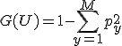 G(U) = 1 - \sum_{y=1}^{M} p_y^2