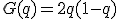 G(q) = 2q(1-q)