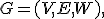 G=(V,E,W),