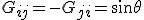 G_{ij}=-G_{ji}=\sin\theta